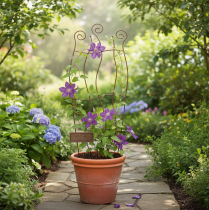 tételeket Ívelt fém kerti rács kúszónövényekhez, 110 cm