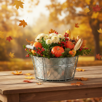 tételeket Növénykosár betéttel, drótkosár, virágtartó, tavaszi ezüst, fehérre meszelt, shabby chic, Ø22cm H17.5cm