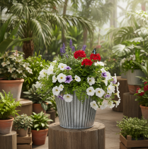 tételeket Növénycserép, díszes kaspó fogantyúkkal, fém kaspó ültetéshez Ø25.5cm