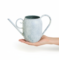 tételeket Dekoratív öntözőkanna Vintage fém fehér kék 32x11x18cm dekoratív kiegészítő