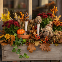 tételeket Mesterséges kucsmagomba díszes karó kaspóba és asztalra, 13 cm, 2 darab