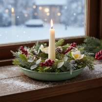 tételeket Zöld fém gyertyatartó, dekoratív, kúpos gyertyákhoz, 13 cm