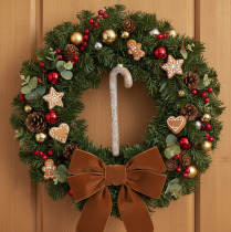 tételeket Üveg cukorpálcás dísz, nosztalgikus karácsonyfadísz, 22cm