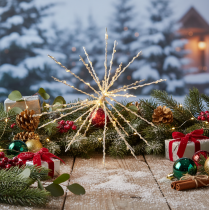 tételeket Dekoratív Polar Star LED lámpa, meleg fehér, időzítővel, kültéri, 29 cm