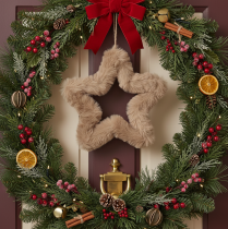 tételeket Függő díszcsillag műszőrméből, 21 cm, 4 darab