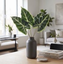 tételeket Alocasia elefánt fül nyíl levél mesterséges növények zöld 55 cm