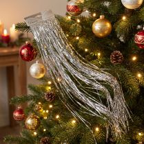tételeket Tinsel ezüst karácsonyfadísz partidekoráció 50×40cm 2db