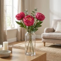 tételeket Műbőr pünkösdi rózsa, elegáns belső dekoráció, 58 cm