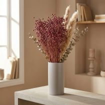 tételeket Száraz fű Szárított len Régi rózsaszín H50-55cm 80g