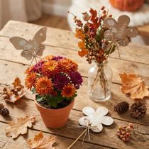 tételeket Virágdugó fa pillangó dekoratív virágok 9cm 12 db