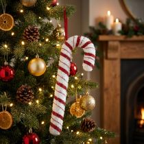 tételeket Deco Candy Cane karácsonyi piros fehér csíkos H34cm