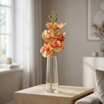 tételeket Phalaenopsis mesterséges orchidea lángvörös sárga 78cm
