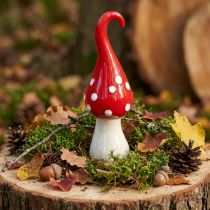 tételeket Deco légyölő galóca kerámia Deco gomba piros fehér Ø6,5cm H21cm