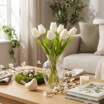 tételeket Műtulipán, Realisztikus Dekoráció, Tartós Művirág Otthonra, 21cm, 6 Darab
