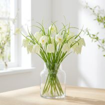 tételeket Sakktábla virágok Fritillaria műfehér, zöld 40cm 12 db