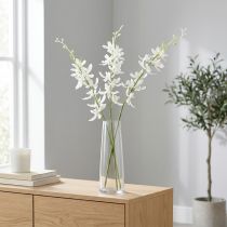 tételeket Orchidea mesterséges Oncidium művirág fehér 90cm
