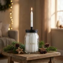 tételeket Gyertyatartó üvegen 24 gyertyával Adventi naptár H14,5cm