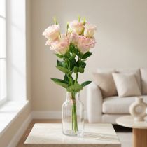 tételeket Művirágok Eustoma Lisianthus rózsaszín krém 52cm 5 db
