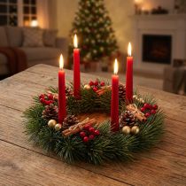 tételeket Mini adventi koszorú, mint az igazi fenyőtűk Ø22cm