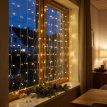 tételeket Fényfüggöny 120 LED-es fényfüzér meleg fehér 100×180cm