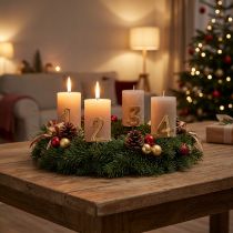 tételeket Adventi gyertyatűk, 1-től 4-ig számozva, 4 db-os készlet, 4 cm, 4 darab