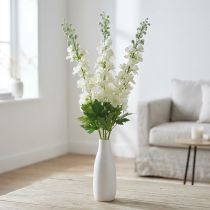 tételeket Delphinium fehér művirág Delphinium selyemvirág Művirág 3db