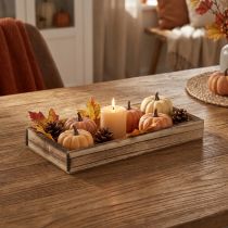 tételeket Lángoló fa tálca, dísztálca, rusztikus asztaldísz, 20×10×3cm