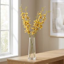 tételeket Mesterséges Cymbidium orchidea virágszárként elegáns dekorációhoz, 95 cm, 2 darab