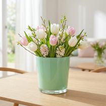 tételeket Üveg edény Ø11,5cm H10,8cm mentazöld