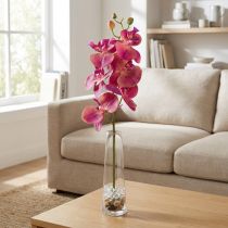 tételeket Mesterséges orchidea Phalaenopsis Orchidea fukszia 78cm