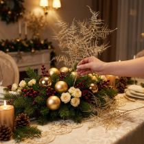 tételeket Műpáfrány karácsonyi díszpáfrány pezsgő 54cm 2db