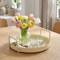 tételeket Kerek tálca étkezőbe, nappaliba és dekorációnak, 22 cm