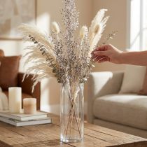 tételeket Deco ág piros fehér mosott 64cm Mesterséges növény, mint az igazi!