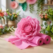 tételeket Virág krepp rózsaszín W10cm grammsúly 128g/nm L250cm 2db
