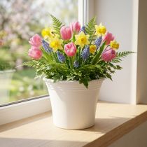 tételeket Műanyag kaspó “Irys” Fehér Ø17cm M14cm 1 db