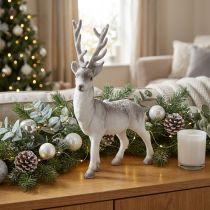 tételeket Deco szarvas nyelt/havazott 39cm