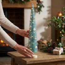 tételeket Műfenyő, díszfa, finom dizájn, fa talppal, 80 cm
