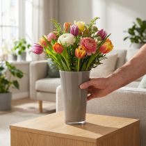 tételeket Váza "Fizzy" Ø13,5cm H20cm platinaszürke 1 db