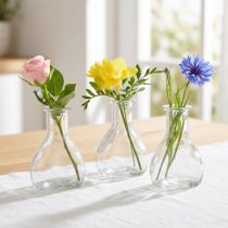 tételeket Mini üvegvázák modern asztaldíszítéshez és stílusos kiegészítőkhöz, 11 cm, 6 darab