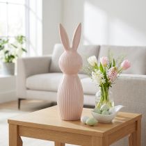 tételeket Dekoratív kerámia nyúlfigura modern belsőépítészetbe, 22 cm