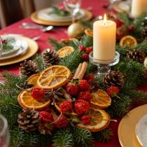 tételeket Aszalt narancsszelet dekorációs szett fahéjjal és csillagokkal, ünnepi asztaldíszítéshez 70g