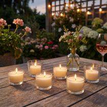 tételeket Citronella illatú mécsesek romantikus estékre otthon vagy a kertben, 25 mm, 7 óra, 18 darab
