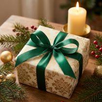 tételeket Ajándék szalag díszszalag szatén szalag 6mm 50m sötétzöld