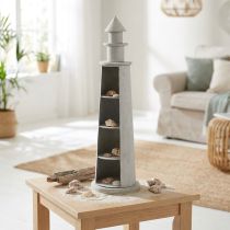 tételeket Lighthouse Shabby Chic krém nyári dekoráció tengeri Ø14,5cm H51cm
