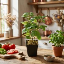 tételeket Menta cserépben, műfűszerek, zöld növény, M24cm