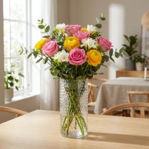 tételeket Virágváza, üvegváza, gyertyaüveg, üveglámpás Ø11,5cm H23,5cm
