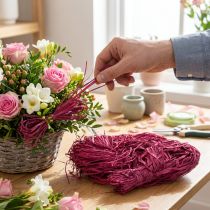 tételeket Dekoratív raffia natúr raffia raffia mályva készítéséhez 300g