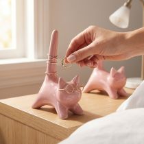 tételeket Macska Dekoratív Figura, Ideális Dekoráció Hálószobába És Fürdőszobába, 14cm, 2 Darab