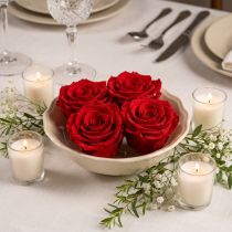 tételeket Igazi rózsafejek Infinity Roses Red Prémium Ø8.5cm 4 db