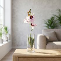 tételeket Mesterséges Phalaenopsis Orchidea, Fehér és Lila, 43cm